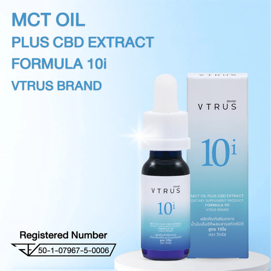 VTRUS CBD Oil 10% – Isolate Formula 10i 1500mg (15ml, THC-Free)