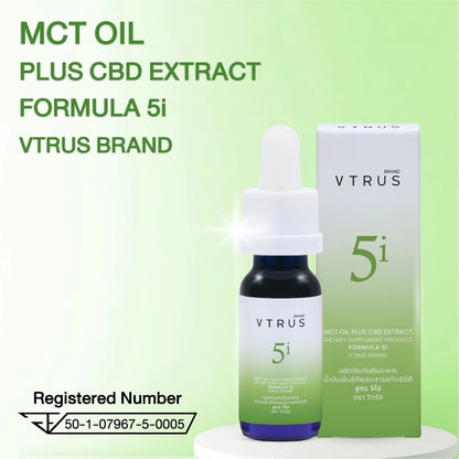 VTRUS CBD Oil 5% – Isolate Formula 5i 750mg (15ml, THC-Free)